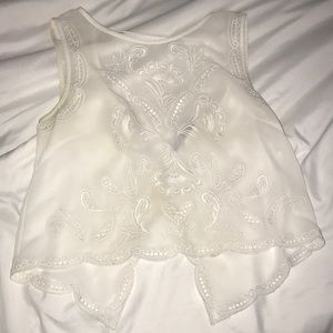 brandy melville lace open back tank